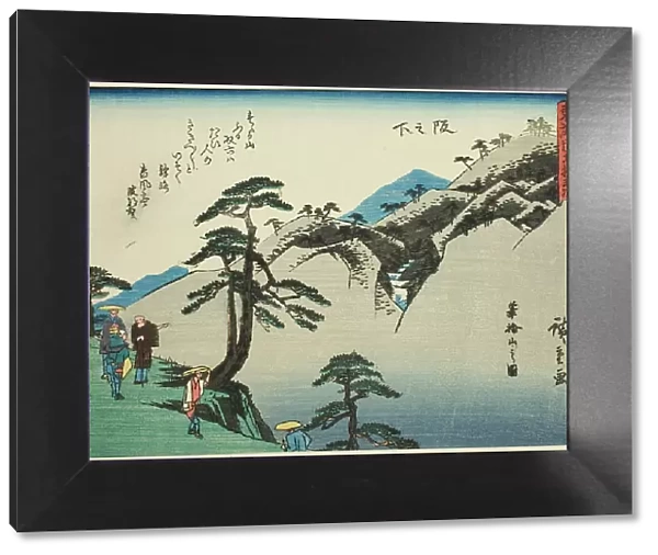 Sakanoshita: View of Mount Fudesute (Sakanoshita, Fudesuteyama no zu), from the seri... c. 1837 / 42. Creator: Ando Hiroshige