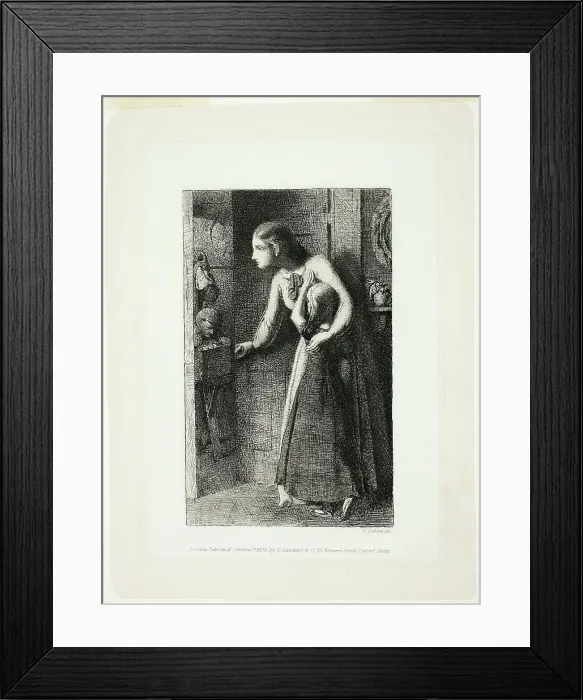 Framed Print : The Haunted House, 1858. Creator: Simeon Solomon Framed Print : The Haunted House, 1858. Creator: Simeon Solomon