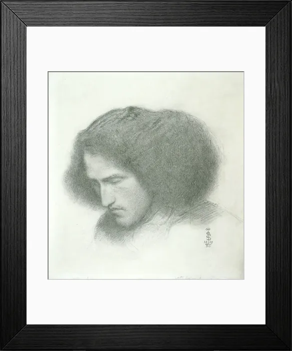 Framed Print : Self-Portrait, 1860. Creator: Simeon Solomon Framed Print : Self-Portrait, 1860. Creator: Simeon Solomon