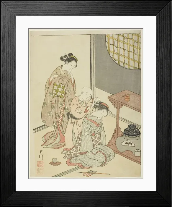 Framed Print : Night Rain of the Tea Stand (Daisu no yau), from the series Eight Views of the... c. 1766. Creator: Suzuki Harunobu. Night Rain of the Tea Stand (Daisu no yau), from the series Eight Views of the... c. 1766. Creator: Suzuki Harunobu Framed Print : Night Rain of the Tea Stand (Daisu no yau), from the series Eight Views of the... c. 1766. Creator: Suzuki Harunobu. Night Rain of the Tea Stand (Daisu no yau), from the series Eight Views of the... c. 1766. Creator: Suzuki Harunobu