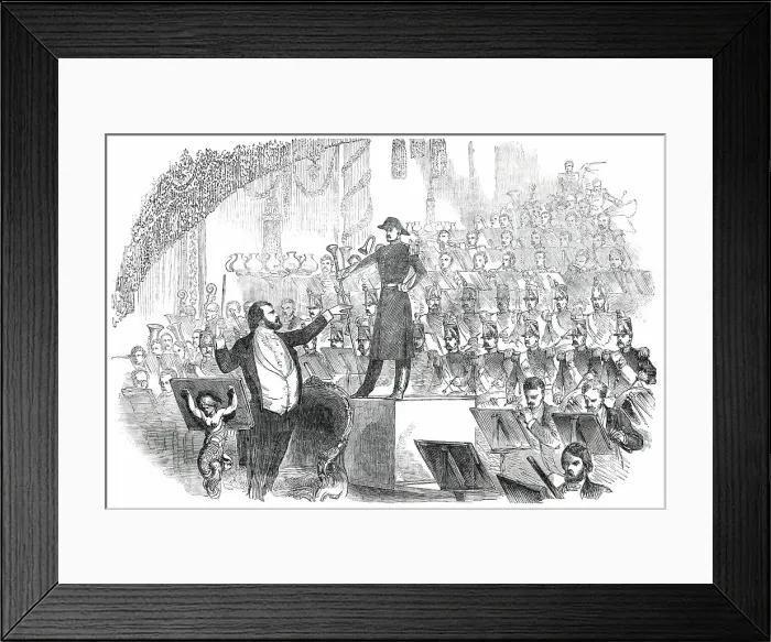 Framed Print : M. Jullien's Concert at Drury-Lane Theatre - the Corps de Tambours, 1850. Creator: Unknown Framed Print : M. Jullien's Concert at Drury-Lane Theatre - the Corps de Tambours, 1850. Creator: Unknown