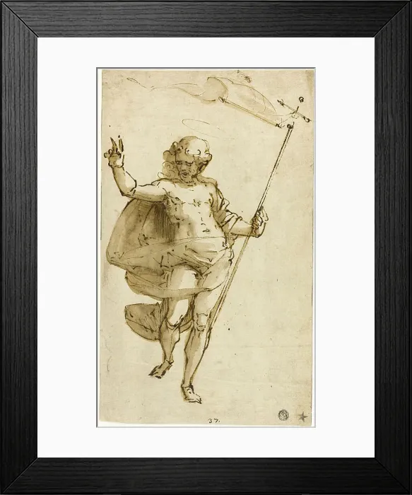 Framed Print : Resurrected Christ, c.1559. Creator: Luca Cambiaso Framed Print : Resurrected Christ, c.1559. Creator: Luca Cambiaso