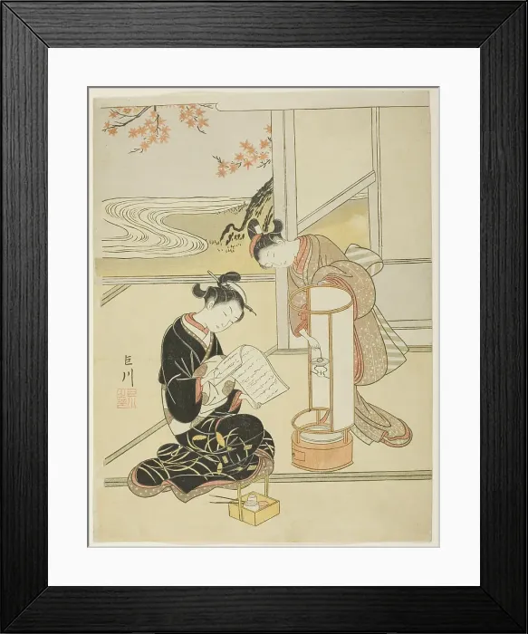 Framed Print : The Evening Glow of a Lamp (Andon no sekisho), from the series Eight Views... c. 1766. Creator: Suzuki Harunobu. The Evening Glow of a Lamp (Andon no sekisho), from the series Eight Views... c. 1766. Creator: Suzuki Harunobu Framed Print : The Evening Glow of a Lamp (Andon no sekisho), from the series Eight Views... c. 1766. Creator: Suzuki Harunobu. The Evening Glow of a Lamp (Andon no sekisho), from the series Eight Views... c. 1766. Creator: Suzuki Harunobu