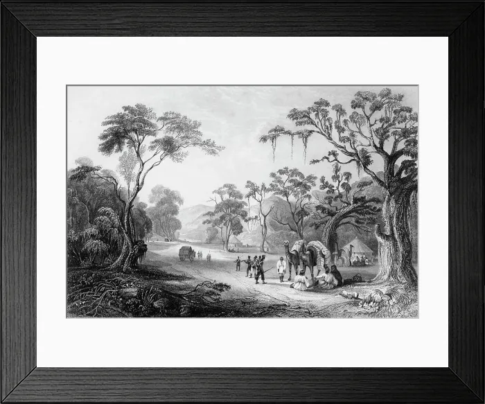 Framed Print : Entrance to the Keree Pass, 1845. Creator: Unknown Framed Print : Entrance to the Keree Pass, 1845. Creator: Unknown