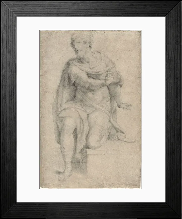 Framed Print : Study of a Kneeling Saint, 1570 / 75. Creator: Orazio Samacchini Framed Print : Study of a Kneeling Saint, 1570 / 75. Creator: Orazio Samacchini