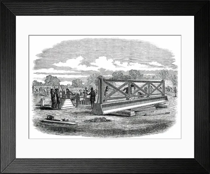 Framed Print : The Great Exhibition Building in Hyde Park - Testing the Girders, 1850. Creator: Unknown Framed Print : The Great Exhibition Building in Hyde Park - Testing the Girders, 1850. Creator: Unknown