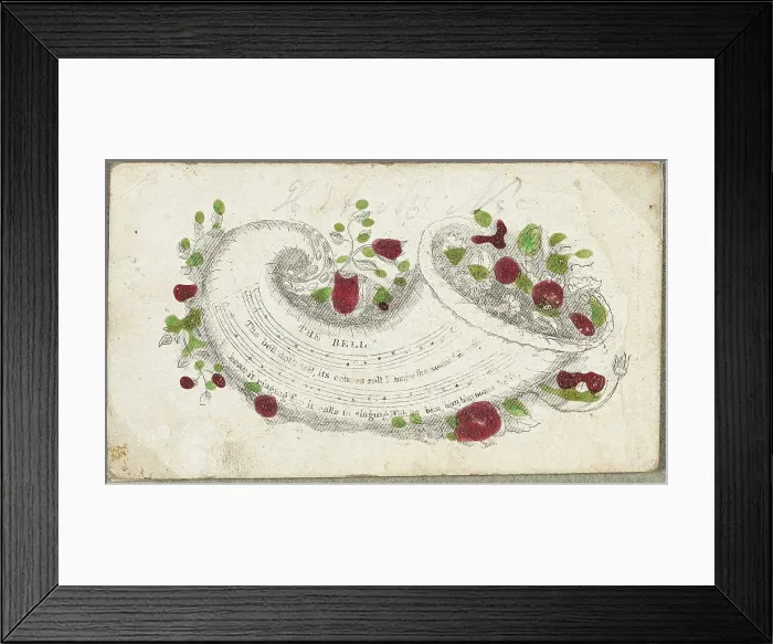 Framed Print : The Bell (valentine), c.1830. Creator: Unknown Framed Print : The Bell (valentine), c.1830. Creator: Unknown