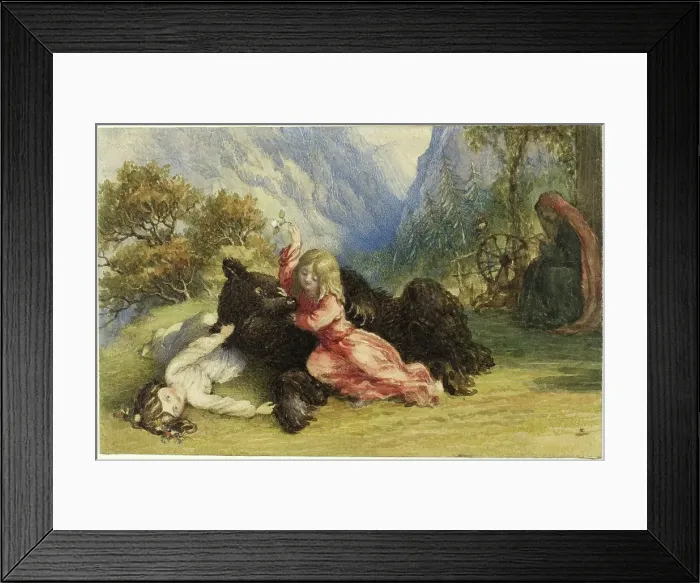 Framed Print : Snow White and Rose Red, n.d. Creator: Richard Doyle Framed Print : Snow White and Rose Red, n.d. Creator: Richard Doyle