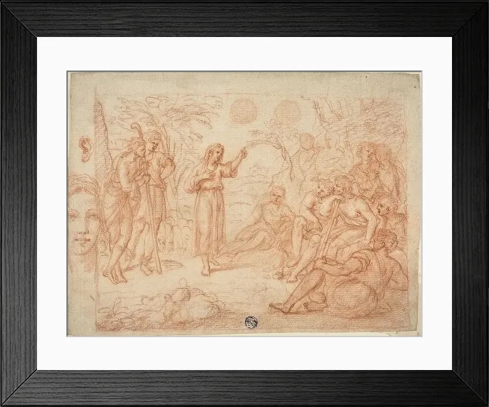 Framed Print : Joseph Interpreting His Dream to His Brothers, n.d. Creator: School of Carlo Maratti Italian, 1625-1713