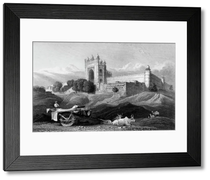 Framed Print : Futtypore Sicri, 1834. Creator: William Purser Framed Print : Futtypore Sicri, 1834. Creator: William Purser