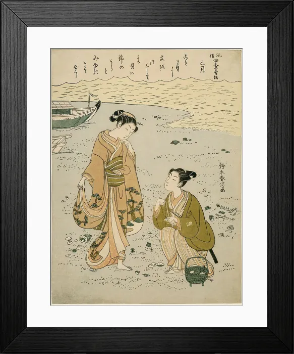 Framed Print : The Third Month (Sangatsu), from the series Popular Versions of Immortal Poets in Four... c. 1768. Creator: Suzuki Harunobu. The Third Month (Sangatsu), from the series Popular Versions of Immortal Poets in Four... c. 1768 Framed Print : The Third Month (Sangatsu), from the series Popular Versions of Immortal Poets in Four... c. 1768. Creator: Suzuki Harunobu. The Third Month (Sangatsu), from the series Popular Versions of Immortal Poets in Four... c. 1768