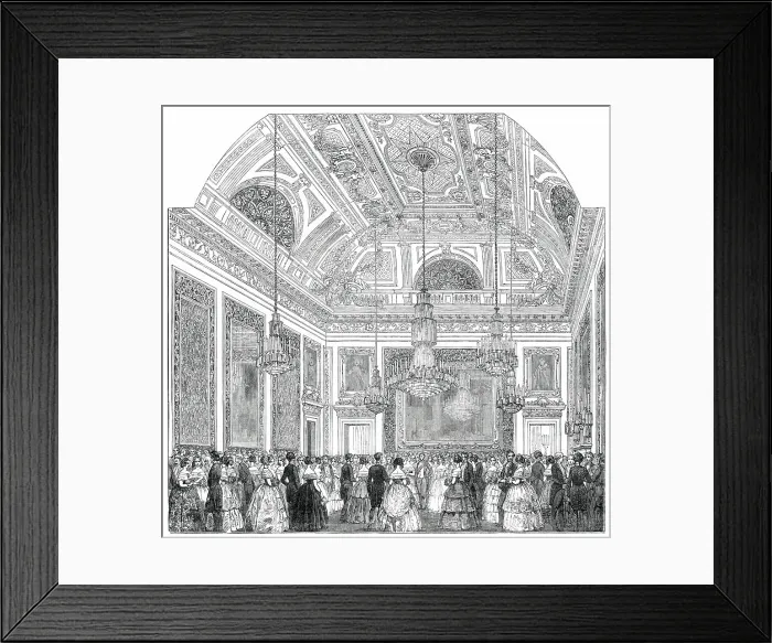 Framed Print : The Grand Saloon at Devonshire House, 1850. Creator: Unknown Framed Print : The Grand Saloon at Devonshire House, 1850. Creator: Unknown