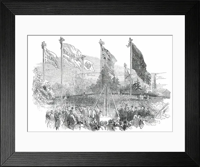 Framed Print : The Laying of the Foundation-Stone of Victoria College, Jersey, 1850. Creator: Unknown Framed Print : The Laying of the Foundation-Stone of Victoria College, Jersey, 1850. Creator: Unknown
