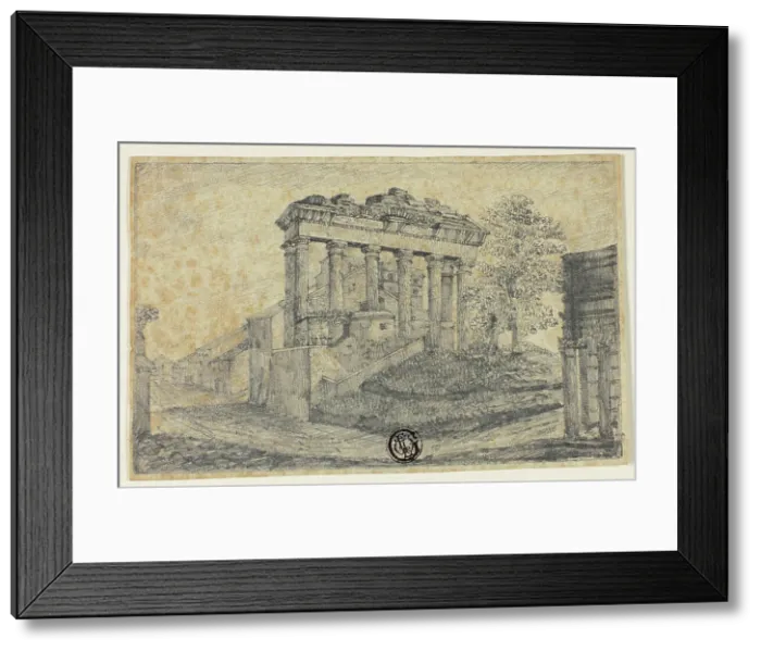Framed Print : Temple of Concord at Foot of Campidoglio, n.d. Creator: Unknown Framed Print : Temple of Concord at Foot of Campidoglio, n.d. Creator: Unknown