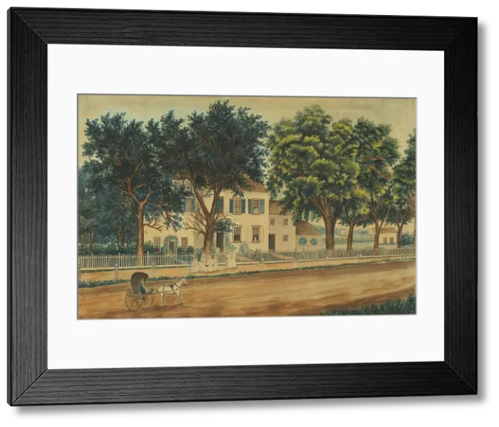 Framed Print : Miss Gorham's Seminary, 1820 / 29. Creator: Unknown Framed Print : Miss Gorham's Seminary, 1820 / 29. Creator: Unknown