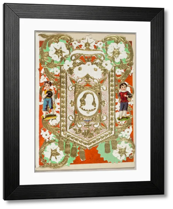 Framed Print : Souvenir (valentine), 1860 / 69. Creator: Unknown Framed Print : Souvenir (valentine), 1860 / 69. Creator: Unknown