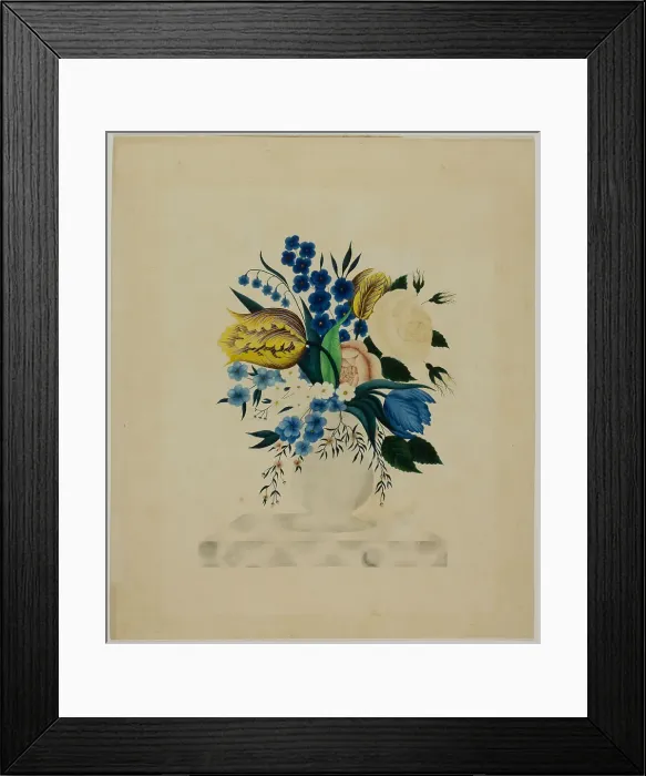 Framed Print : Flowers in a Marble Vase, n.d. Creator: Unknown Framed Print : Flowers in a Marble Vase, n.d. Creator: Unknown