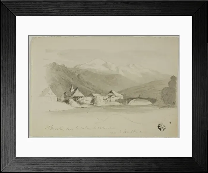 Framed Print : Saint Martin, in the Sallenche Valley, Looking Towards Mont Blanc, n.d. Creator: Unknown Framed Print : Saint Martin, in the Sallenche Valley, Looking Towards Mont Blanc, n.d. Creator: Unknown