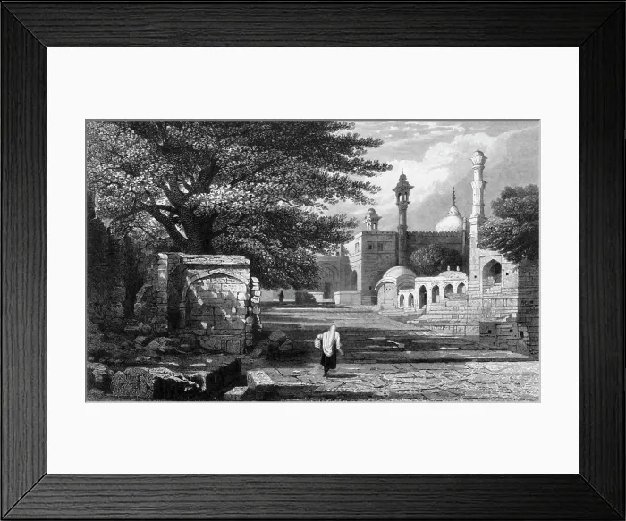Framed Print : Aurungzebe's Tomb, Rozah, 1835. Creator: Samuel Prout