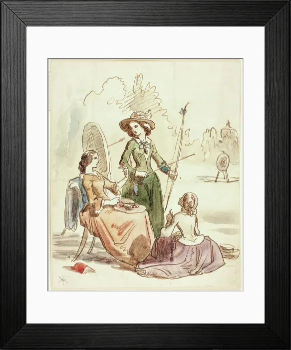 Framed Print : Ladies at Archery, n.d. Creator: William McTaggart Framed Print : Ladies at Archery, n.d. Creator: William McTaggart