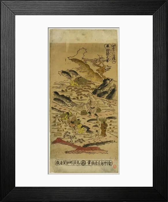 Framed Print : Summer: Planting Rice (Natsu: taue no zu), No. 2 from the series The Four Seasons of... c. 1730s. Creator: Torii Kiyomasu. Summer: Planting Rice (Natsu: taue no zu), No. 2 from the series The Four Seasons of... c. 1730s Framed Print : Summer: Planting Rice (Natsu: taue no zu), No. 2 from the series The Four Seasons of... c. 1730s. Creator: Torii Kiyomasu. Summer: Planting Rice (Natsu: taue no zu), No. 2 from the series The Four Seasons of... c. 1730s