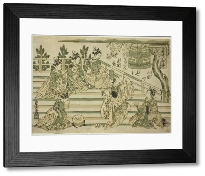 Framed Print : Evening Bell of Dojoji (Dojoji no bansho), no. 1 from the series Eight Views of Children... c1764. Creator: Torii Kiyomitsu. Evening Bell of Dojoji (Dojoji no bansho), no. 1 from the series Eight Views of Children... c1764 Framed Print : Evening Bell of Dojoji (Dojoji no bansho), no. 1 from the series Eight Views of Children... c1764. Creator: Torii Kiyomitsu. Evening Bell of Dojoji (Dojoji no bansho), no. 1 from the series Eight Views of Children... c1764