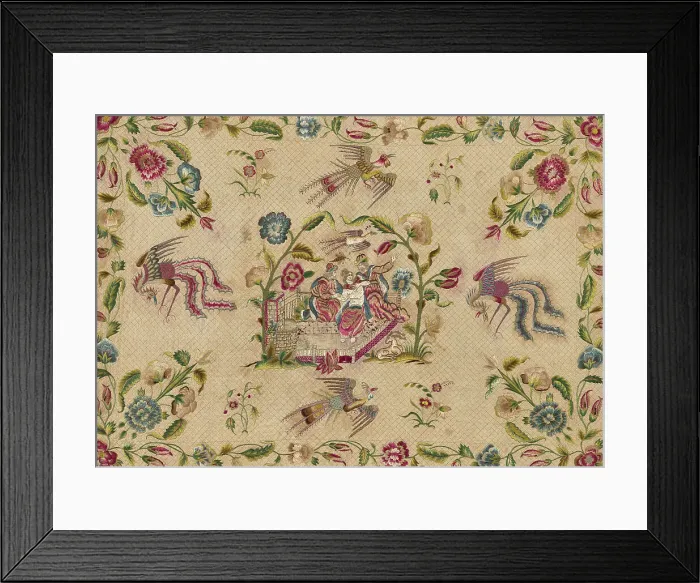 Framed Print : Picture (Susannah and the Elders), England, Queen Anne period, c. 1700 / 10. Creator: Unknown Framed Print : Picture (Susannah and the Elders), England, Queen Anne period, c. 1700 / 10. Creator: Unknown
