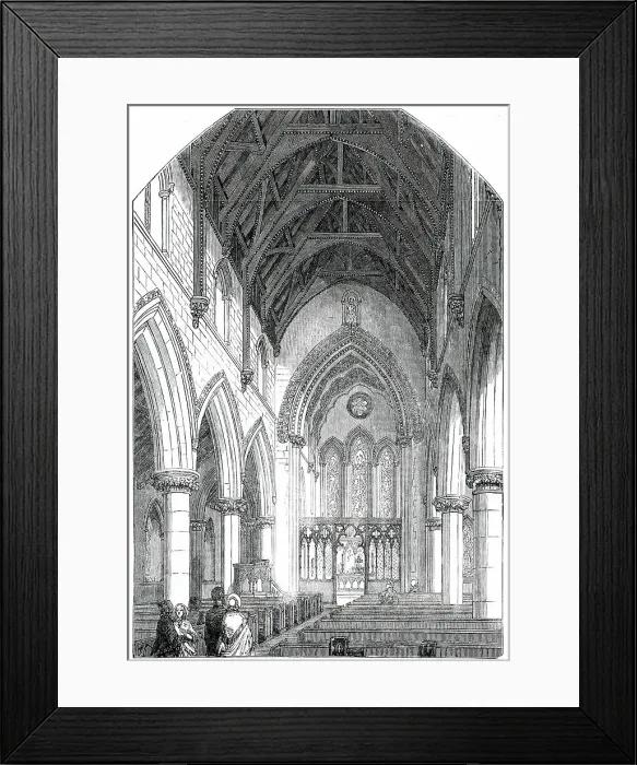 Framed Print : Interior of St. Barnabas Church, Pimlico, 1850. Creator: Unknown Framed Print : Interior of St. Barnabas Church, Pimlico, 1850. Creator: Unknown