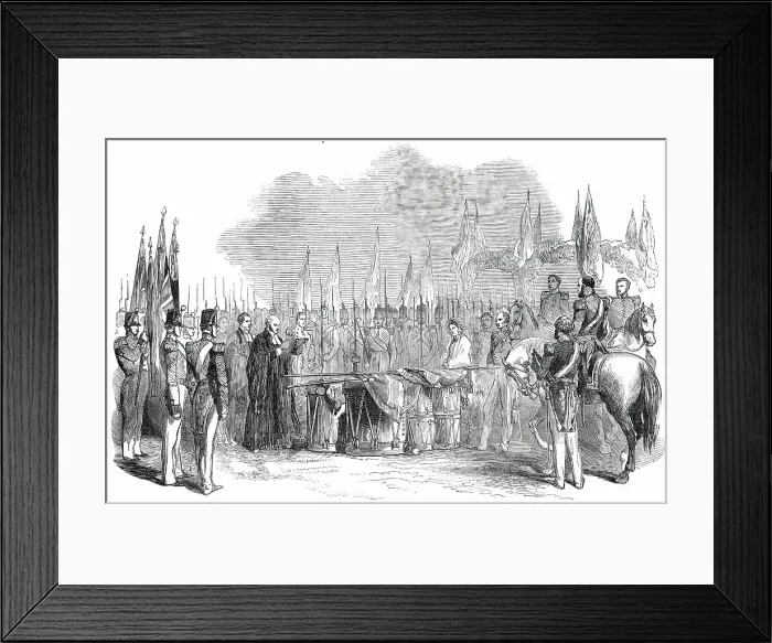 Framed Print : Presentation of New Colours to the 28th Foot, at Portsmouth, 1850. Creator: Unknown Framed Print : Presentation of New Colours to the 28th Foot, at Portsmouth, 1850. Creator: Unknown