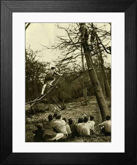 Framed Print : Scouts Practising Pioneering, 1944. Creator: Unknown Framed Print : Scouts Practising Pioneering, 1944. Creator: Unknown