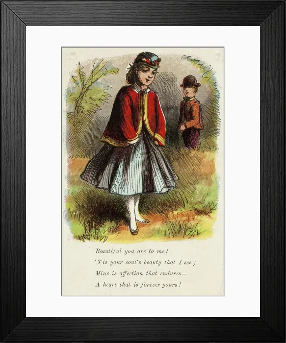 Framed Print : Beautiful You Are to Me (Valentine), 1860 / 69. Creator: Unknown Framed Print : Beautiful You Are to Me (Valentine), 1860 / 69. Creator: Unknown