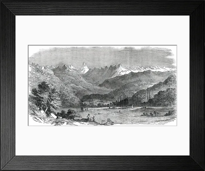 Framed Print : The Valley of Gan, near Pau, 1850. Creator: Unknown Framed Print : The Valley of Gan, near Pau, 1850. Creator: Unknown