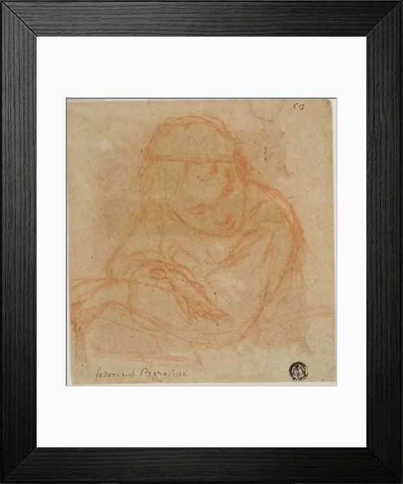 Framed Print : Half Length Sketch of Girl with Crossed Arms, n.d. Creators: Unknown, Bartolomeo Schedoni Framed Print : Half Length Sketch of Girl with Crossed Arms, n.d. Creators: Unknown, Bartolomeo Schedoni