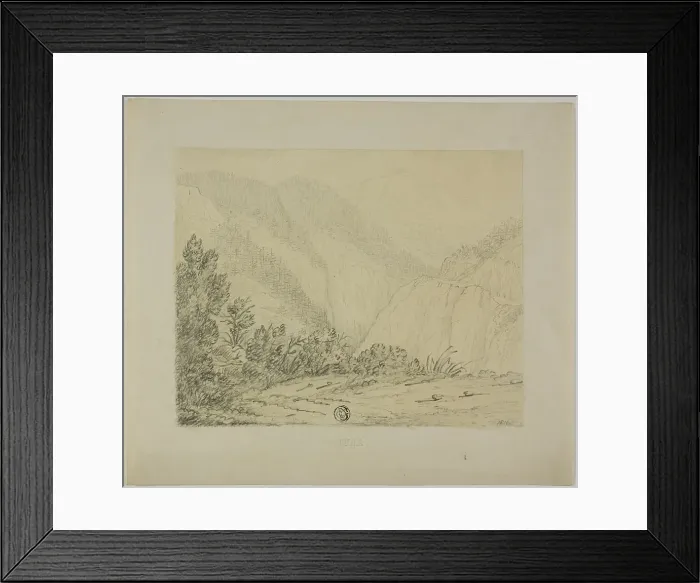 Framed Print : View of Jura Mountains, 1816. Creator: Unknown