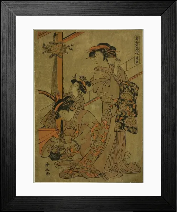Framed Print : Morning of Iris, from the series Five Festivals in the Pleasure Quarters (Hanakuruwa... c. 1779. Creator: Torii Kiyonaga. Morning of Iris, from the series Five Festivals in the Pleasure Quarters (Hanakuruwa... c. 1779) Framed Print : Morning of Iris, from the series Five Festivals in the Pleasure Quarters (Hanakuruwa... c. 1779. Creator: Torii Kiyonaga. Morning of Iris, from the series Five Festivals in the Pleasure Quarters (Hanakuruwa... c. 1779)