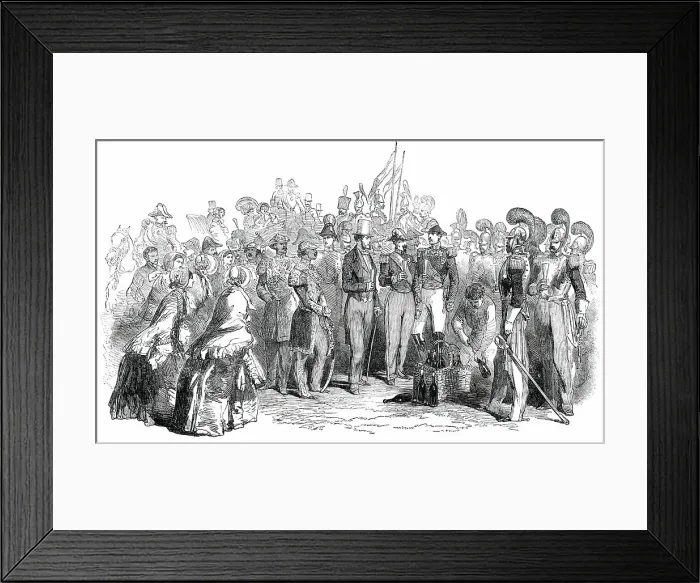 Framed Print : Scene at the Grand Review at Versailles, 1850. Creator: Unknown Framed Print : Scene at the Grand Review at Versailles, 1850. Creator: Unknown