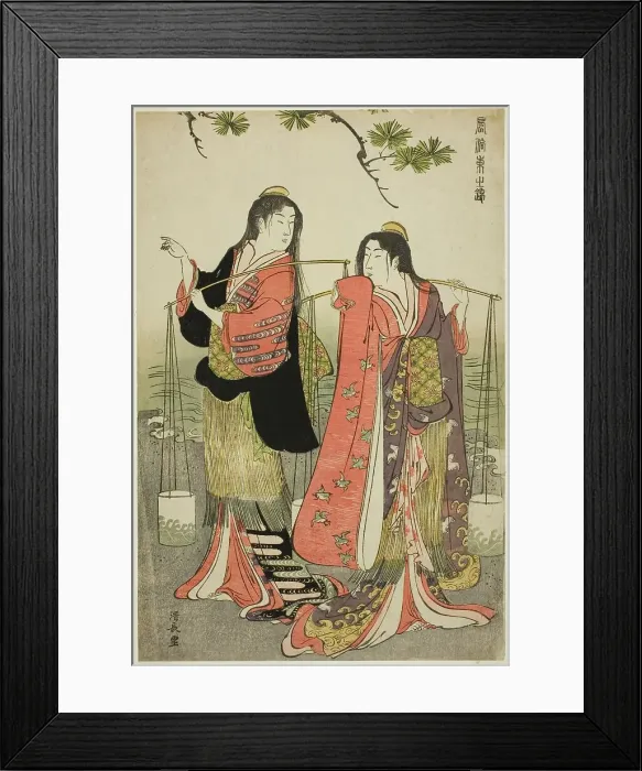 Framed Print : The Brine Maidens of Suma, from the series A Brocade of Eastern Manners... c. 1783 / 84. Creator: Torii Kiyonaga. The Brine Maidens of Suma, from the series A Brocade of Eastern Manners... c. 1783 / 84. Creator: Torii Kiyonaga Framed Print : The Brine Maidens of Suma, from the series A Brocade of Eastern Manners... c. 1783 / 84. Creator: Torii Kiyonaga. The Brine Maidens of Suma, from the series A Brocade of Eastern Manners... c. 1783 / 84. Creator: Torii Kiyonaga