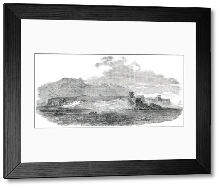 Framed Print : General View of the Great Wall of China, from the Sea, 1850. Creator: Unknown Framed Print : General View of the Great Wall of China, from the Sea, 1850. Creator: Unknown