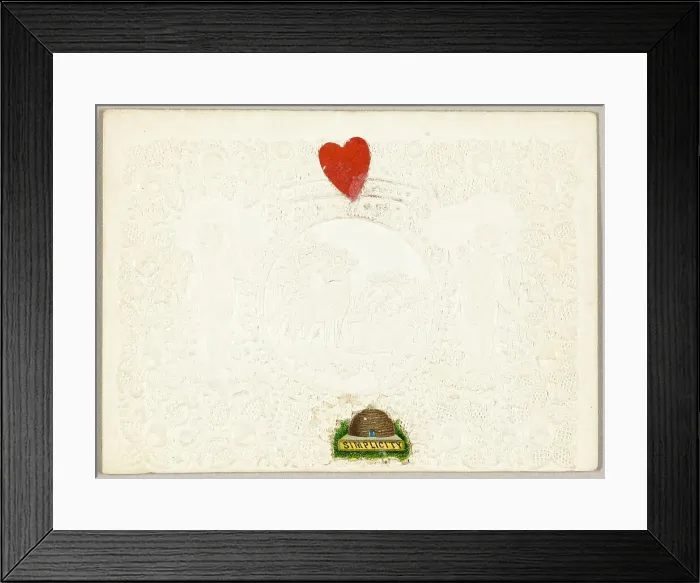 Framed Print : Simplicity (valentine), 1850 / 59. Creator: Unknown Framed Print : Simplicity (valentine), 1850 / 59. Creator: Unknown