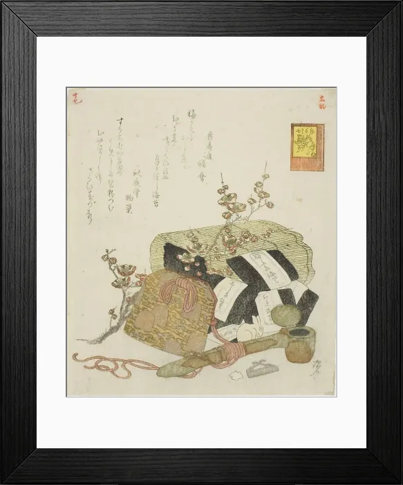 Framed Print : Seaweed, portable writing case, and plum branch, no. 5 from the series The Rabbit's... 1819. Creator: Shinsai. Seaweed, portable writing case, and plum branch, no. 5 from the series The Rabbit's... 1819. Creator: Shinsai Framed Print : Seaweed, portable writing case, and plum branch, no. 5 from the series The Rabbit's... 1819. Creator: Shinsai. Seaweed, portable writing case, and plum branch, no. 5 from the series The Rabbit's... 1819. Creator: Shinsai