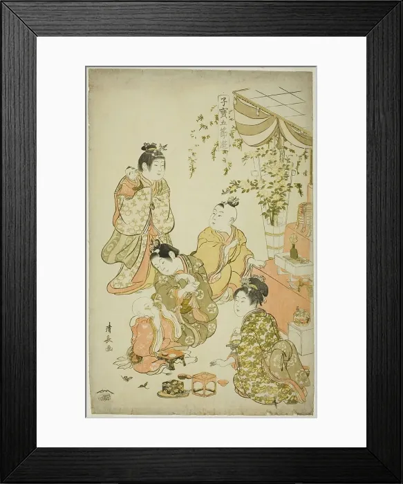 Framed Print : The Doll Festival, from the series Precious Children's Games of the Five Festivals... c. 1801. Creator: Torii Kiyonaga. The Doll Festival, from the series Precious Children's Games of the Five Festivals... c. 1801 Framed Print : The Doll Festival, from the series Precious Children's Games of the Five Festivals... c. 1801. Creator: Torii Kiyonaga. The Doll Festival, from the series Precious Children's Games of the Five Festivals... c. 1801