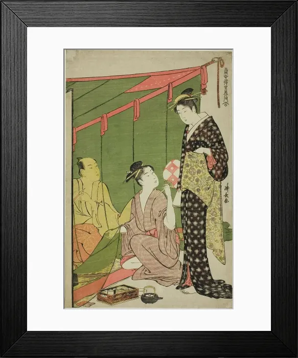 Framed Print : Mosquito Net, from the series A Collection of Contemporary Beauties of the Pleasure... c. 1784. Creator: Torii Kiyonaga. Mosquito Net, from the series A Collection of Contemporary Beauties of the Pleasure... c. 1784. Creator: Torii Kiyonaga Framed Print : Mosquito Net, from the series A Collection of Contemporary Beauties of the Pleasure... c. 1784. Creator: Torii Kiyonaga. Mosquito Net, from the series A Collection of Contemporary Beauties of the Pleasure... c. 1784. Creator: Torii Kiyonaga