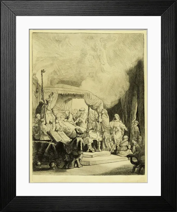 Framed Print : The Death of the Virgin, 18th c.. Creator: Thomas Worlidge Framed Print : The Death of the Virgin, 18th c.. Creator: Thomas Worlidge