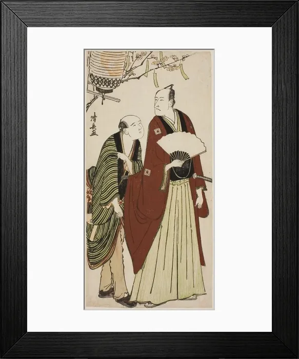 Framed Print : The Actor Ichikawa Danjuro V and his attendant, from an untitled series of prints showing... c1783. Creator: Torii Kiyonaga Framed Print : The Actor Ichikawa Danjuro V and his attendant, from an untitled series of prints showing... c1783. Creator: Torii Kiyonaga