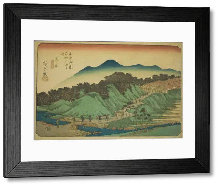 Framed Print : No. 45: Ochiai, from the series Sixty-nine Stations of the Kisokaido (Kisokaido...c. 1835 / 38. Creator: Ando Hiroshige. No. 45: Ochiai, from the series Sixty-nine Stations of the Kisokaido (Kisokaido...c. 1835 / 38. Creator: Ando Hiroshige) Framed Print : No. 45: Ochiai, from the series Sixty-nine Stations of the Kisokaido (Kisokaido...c. 1835 / 38. Creator: Ando Hiroshige. No. 45: Ochiai, from the series Sixty-nine Stations of the Kisokaido (Kisokaido...c. 1835 / 38. Creator: Ando Hiroshige)