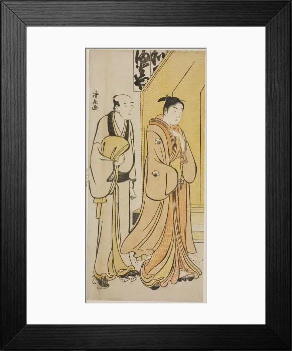 Framed Print : The Actor Iwai Hanshiro IV and his attendant, from an untitled series of prints showing...c1783. Creator: Torii Kiyonaga Framed Print : The Actor Iwai Hanshiro IV and his attendant, from an untitled series of prints showing...c1783. Creator: Torii Kiyonaga