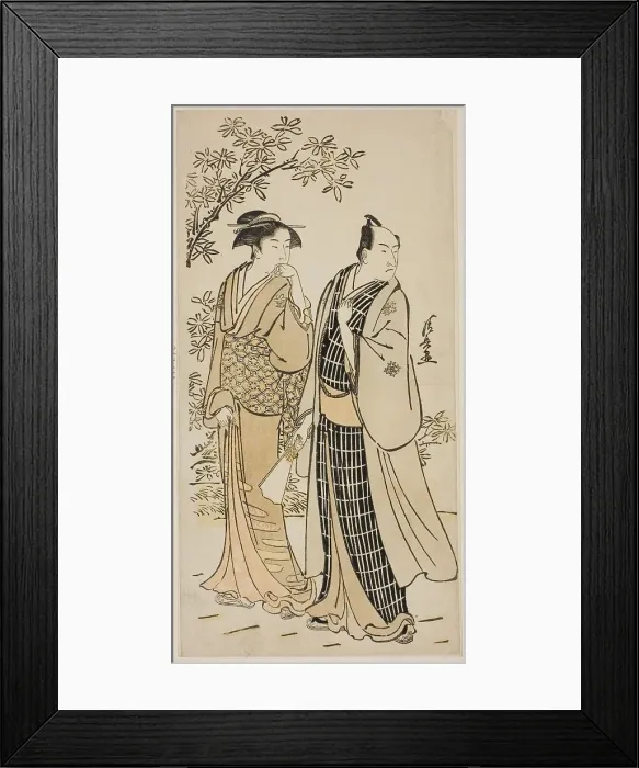 Framed Print : The Actor Ichikawa Monnosuke II and his wife, from an untitled series of prints showing...c. 1783. Creator: Torii Kiyonaga Framed Print : The Actor Ichikawa Monnosuke II and his wife, from an untitled series of prints showing...c. 1783. Creator: Torii Kiyonaga