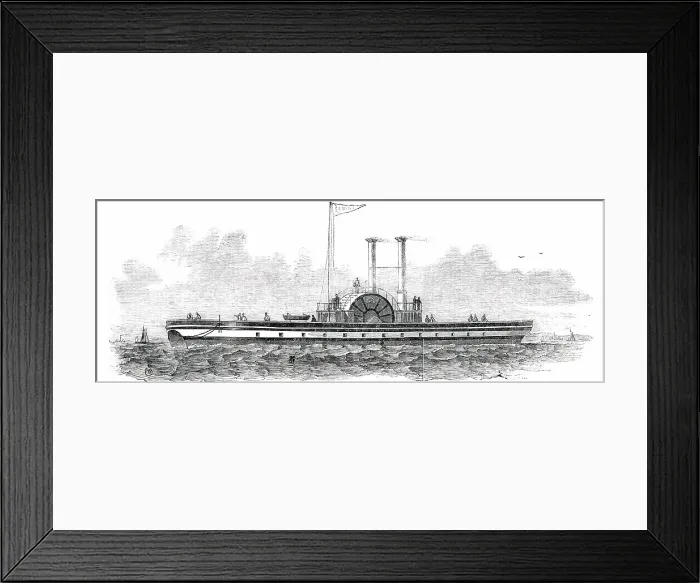Framed Print : Mr. Peter Borrie's Patent Safety Iron Twin Steamer, 1850. Creator: Unknown Framed Print : Mr. Peter Borrie's Patent Safety Iron Twin Steamer, 1850. Creator: Unknown