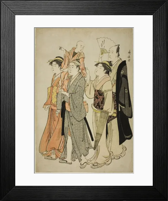 Framed Print : The Actor Ichikawa Danjuro V and his family, from an untitled series of four prints... c. 1783 / 84. Creator: Torii Kiyonaga Framed Print : The Actor Ichikawa Danjuro V and his family, from an untitled series of four prints... c. 1783 / 84. Creator: Torii Kiyonaga
