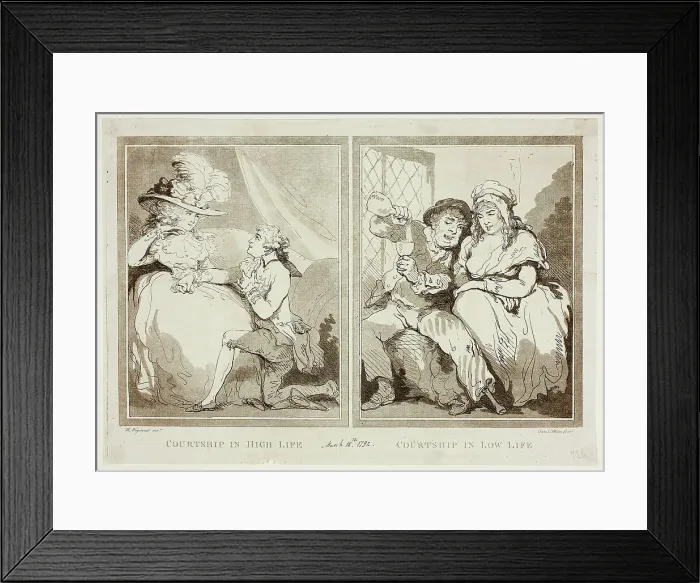 Framed Print : Courtship in High and Low Life, n.d. Creator: Samuel Alken Framed Print : Courtship in High and Low Life, n.d. Creator: Samuel Alken